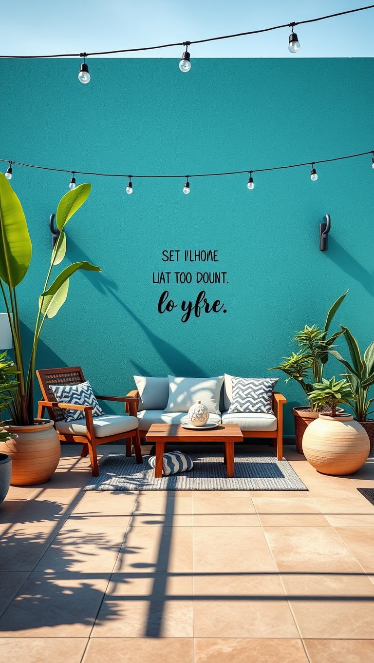 20 Inspiring Ideas to Transform Your Patio into a Yoga Oasis - Inspirational Quotes: Hang Inspirational Artwork Around