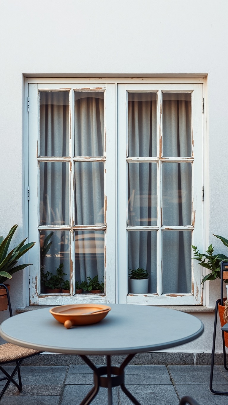 20 Creative Ideas for Patio Wall Art to Brighten Your Outdoor Space! - 17. Vintage Window Frame Art