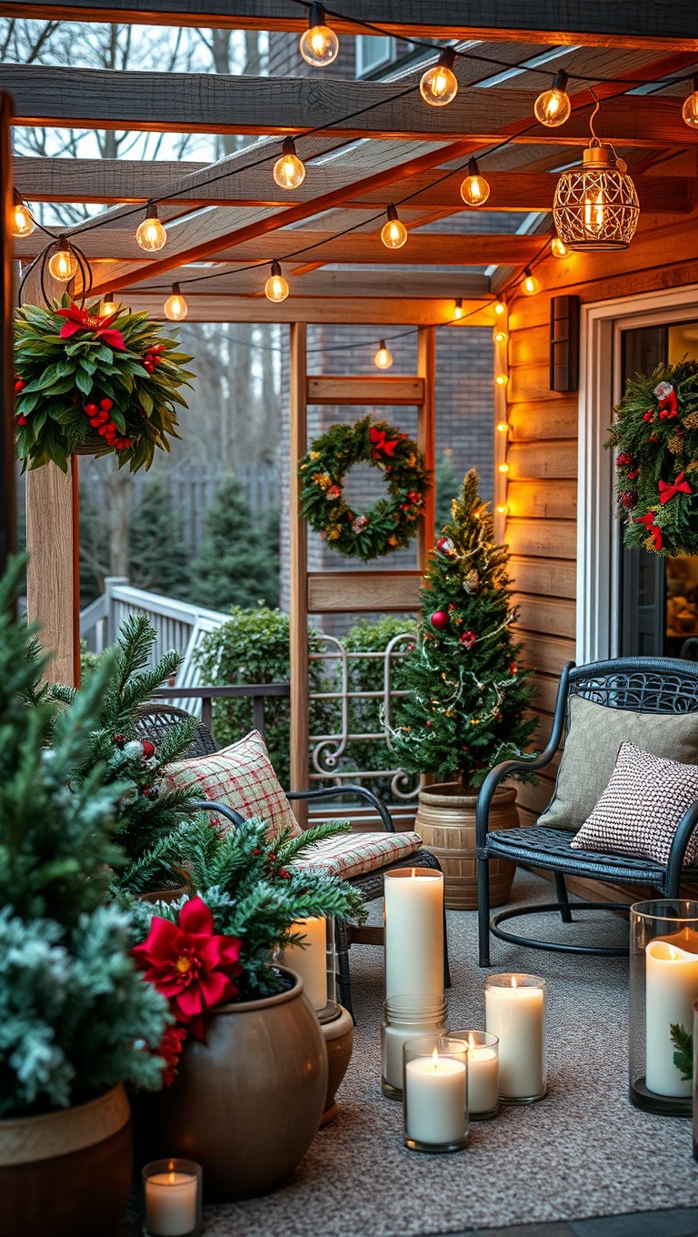 20 Creative Ideas for Stunning Seasonal Patio Decorations - 18. Seasonal Scented Candles for a Warm Ambiance
