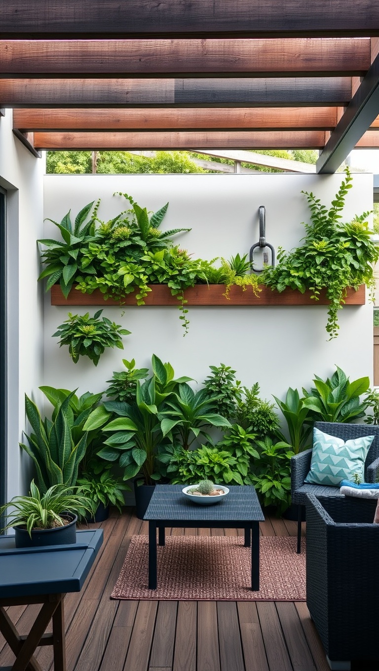 20 Eco-Friendly Patio Material Ideas You’ll Love! - 15. Living Walls: Green Up Your Vertical Space