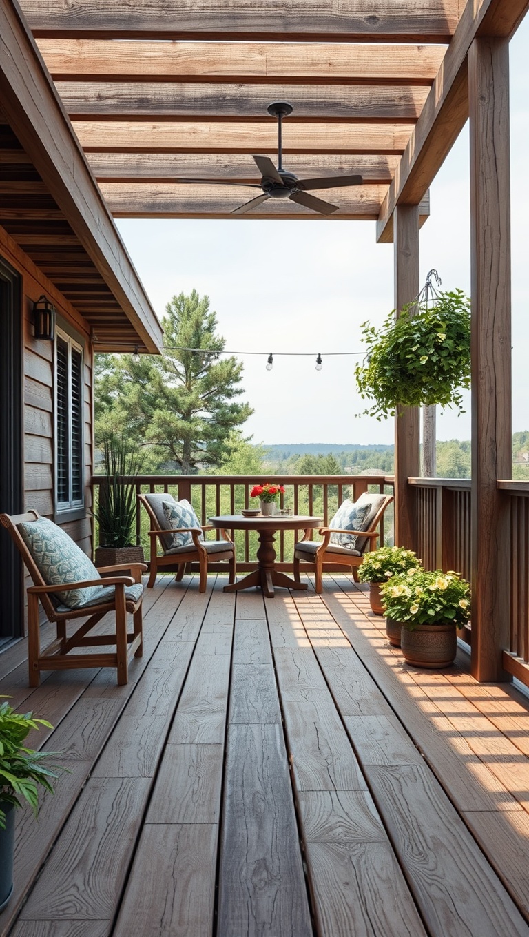 20 Eco-Friendly Patio Material Ideas You’ll Love! - 1. Reclaimed Wood Decking: Charm with a Past