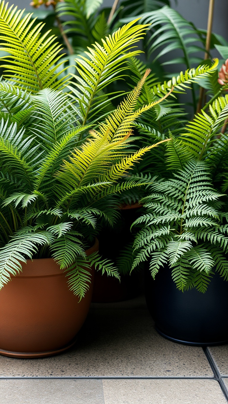 20 Tropical Patio Plants That Will Transform Your Outdoor Oasis - 11. Mini Jungle: Ferns for Soft Texture