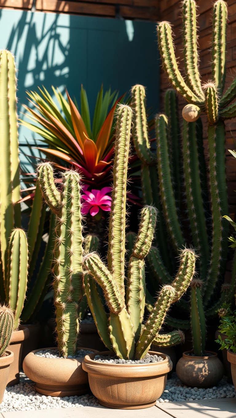 20 Tropical Patio Plants That Will Transform Your Outdoor Oasis - 12. Cacti with Character: Saguaro and Others