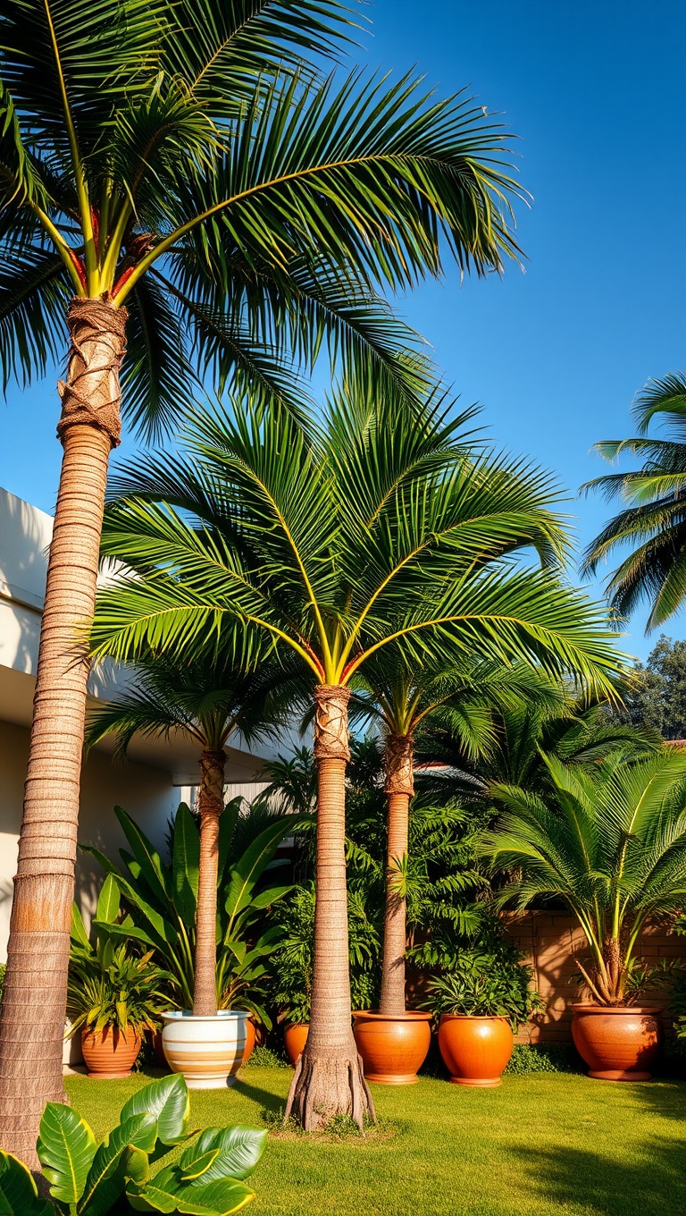 20 Tropical Patio Plants That Will Transform Your Outdoor Oasis - 13. Tropical Vibe: Coconut Palm Trees