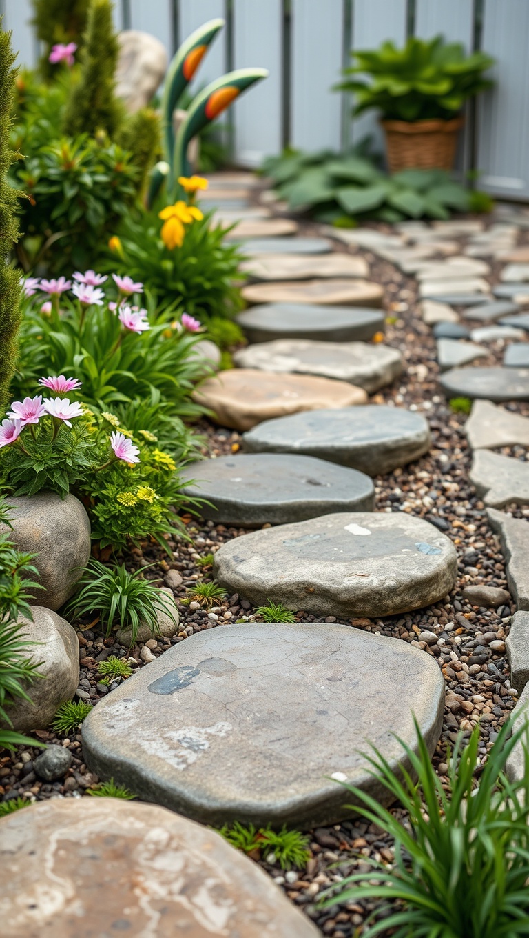 20 Unique Patio Pathway Ideas to Spark Your Creativity! - 5. Whimsical Stepping Stones to Spark Joy