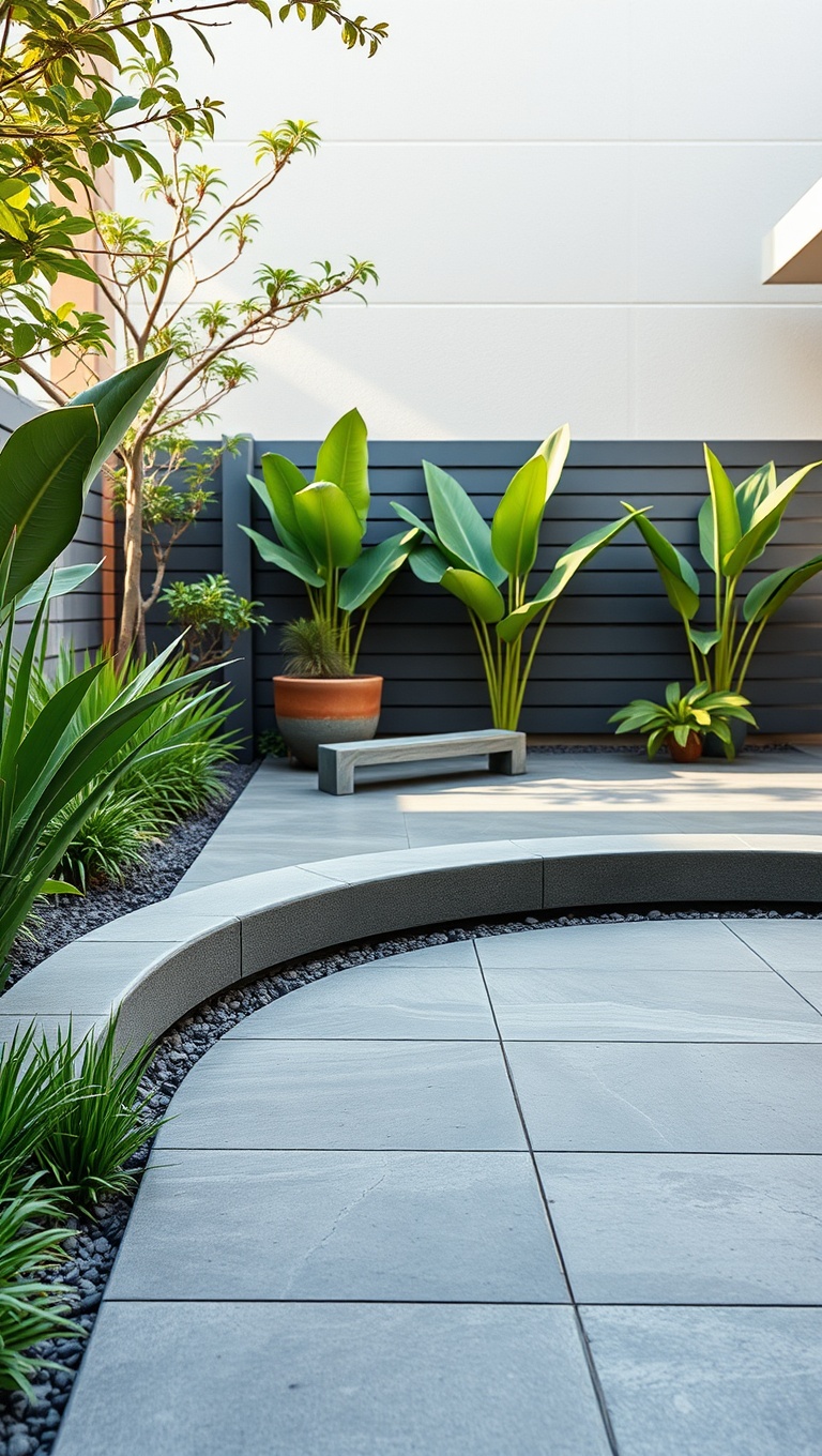 20 Unique Patio Pathway Ideas to Spark Your Creativity! - 3. Sleek Concrete Slabs for a Modern Look