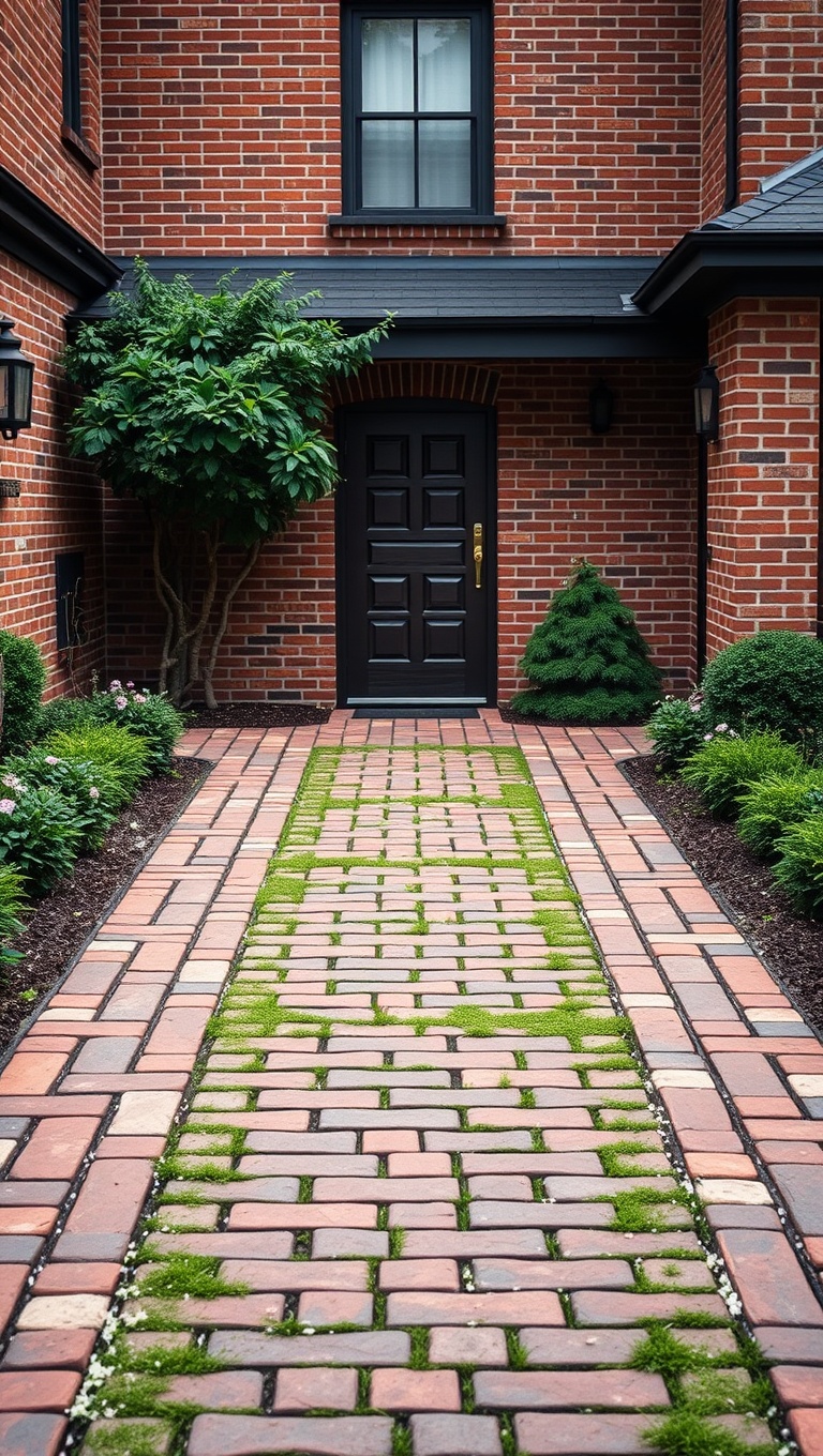 20 Unique Patio Pathway Ideas to Spark Your Creativity! - 7. Brick Paths for Timeless Elegance