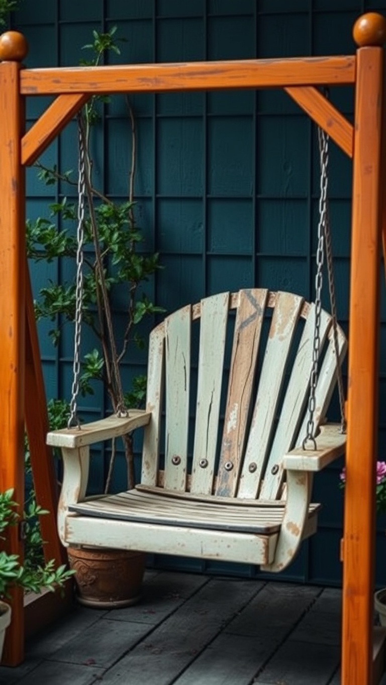 20 Creative Ideas to Upcycle Your Patio Decor - 8. Upcycled Chair Swing