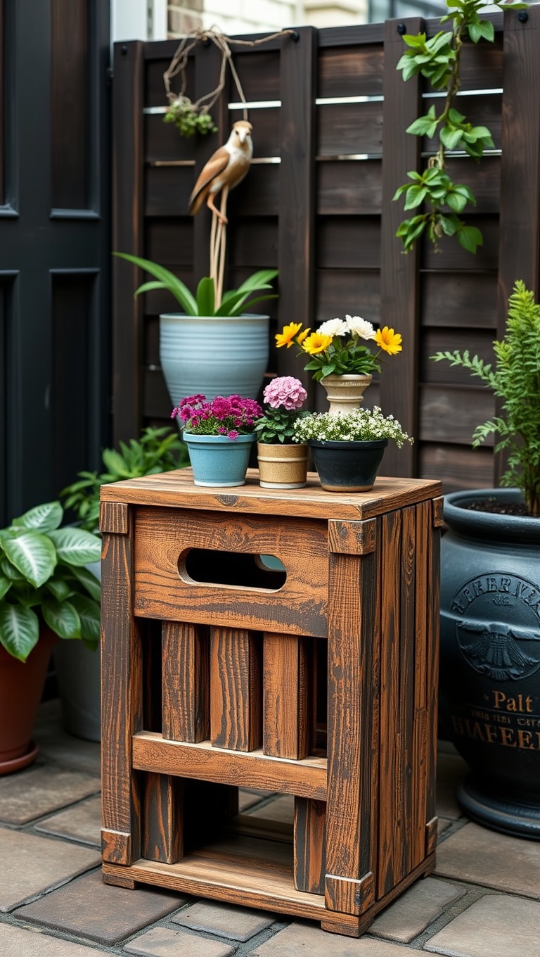 20 Creative Ideas to Upcycle Your Patio Decor - 9. Funky Garden Stool from Old Crates