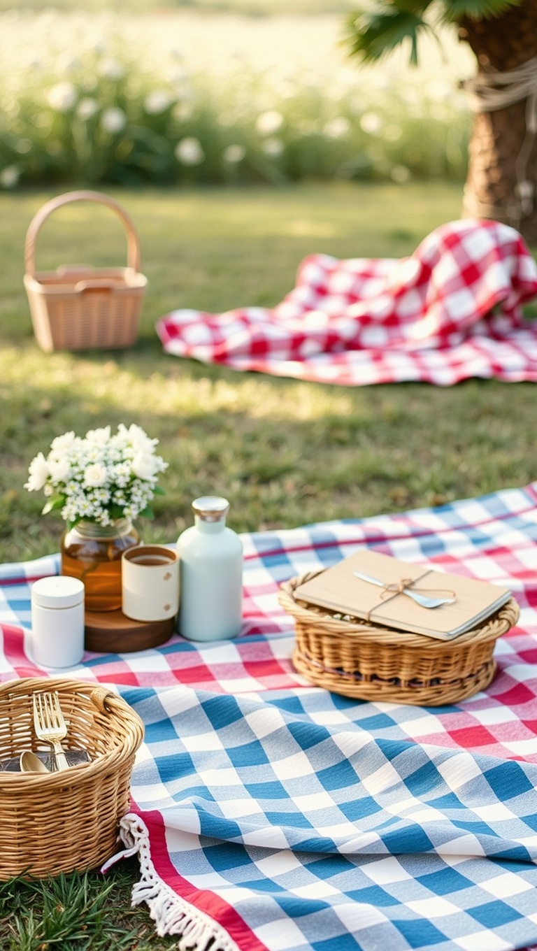 20 Charming Vintage Patio Accessories to Spruce Up Your Outdoor Space - 10. Charming Picnic Blankets