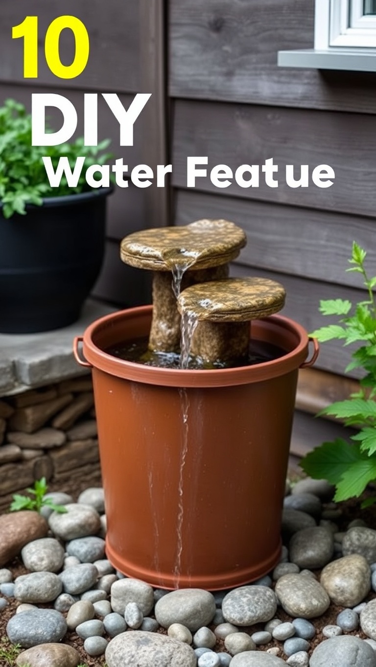 20 Creative Ideas for DIY Outdoor Water Feature Decor